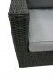 Rattan 2-piece bench SEVILLA (anthracite)