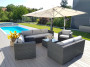 Rattan variable set SEVILLA for 7 people (anthracite)