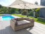 Rattan variable set SEVILLA for 5 people (beige)