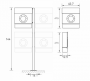 Letter box RADIUS DESIGN (LETTERMANN 2 STANDING stainless steel 564) stainless steel