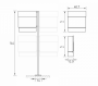 Letter box RADIUS DESIGN (LETTERMANN 5 STANDING stainless steel 566) stainless steel