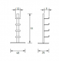 CD organizer 4 shelves RADIUS DESIGN (CD-BAUM white 2 STAND SMALL 737B) white