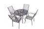 Metal armchair with armrests PALMA