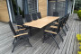 Expandable aluminum table EXPERT WOOD 220/280x100 cm (anthracite)