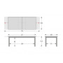 Expandable aluminum table EXPERT WOOD 220/280x100 cm (anthracite)