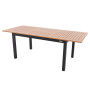 Expandable aluminum table EXPERT WOOD 220/280x100 cm (anthracite)