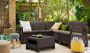 Garden corner set CORFU RELAX brown