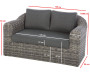 Rattan set BORNEO LUXURY for 8 people (grey)