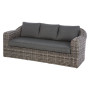 Rattan set BORNEO LUXURY for 5 people (grey)