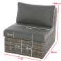 BORNEO LUXURY modular rattan set (grey) - own set