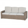 Rattan bench for 3 people SANTORINI (brown)