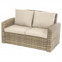 Rattan bench for 2 people SANTORINI (brown)