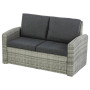 Rattan set SANTORINI for 4 people (grey)