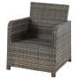 Rattan armchair MYKONOS (grey)