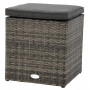 Rattan stool MYKONOS (grey)