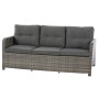 Rattan set MYKONOS for 7 people (grey)