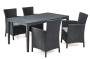 Artificial rattan garden table GIRONA 160x90 cm (anthracite)