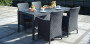 Artificial rattan garden table GIRONA 160x90 cm (anthracite)