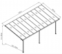 Pergola 618 x 305 cm (black + transparent polycarbonate)