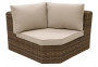 Rattan corner piece BORNEO LUXURY (brown)