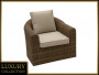 Rattan chair BORNEO LUXURY (brown)