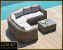 Rattan modular set corner BORNEO LUXURY (brown)