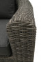 Rattan bench for 3 people BORNEO LUXURY (grey)