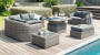 Rattan modular set BORNEO LUXURY for 8 people (grey)