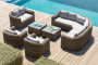 Rattan modular set BORNEO LUXURY for 9 people (brown)