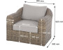 Rattan modular set BORNEO LUXURY for 9 people (brown)