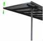 Pergola 314 x 305 cm (black + gray polycarbonate)