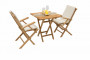 Garden teak set IVORY BALCONY II. 1+2 (FREE cushions)