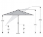 Doppler Parasol Active 300 cm with LED lighting