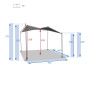 Garden metal gazebo SYDNEY 3x3 m