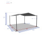 Garden metal gazebo CANBERRA 4x4 m