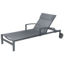 ADRIANA metal lounger (grey)