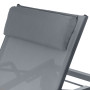 ADRIANA metal lounger (grey)