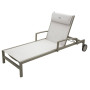 ADRIANA metal lounger (grey-brown)