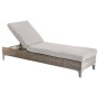 Rattan lounger NOAH incl. cushions (brown)