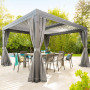 Garden aluminum gazebo NORDIC 3.6 x 3.6 m