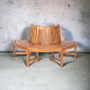 Teak circular bench AGNES