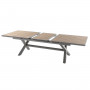 Aluminum table VERONA 220/279 cm (grey-brown/honey)