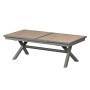 Aluminum table VERONA 250/330 cm (grey-brown/honey)