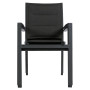 Aluminum armchair with fabric CATANIA (anthracite)