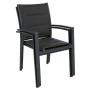 Aluminum armchair with fabric CATANIA (anthracite)