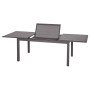 Aluminum table RIMINI 160/154 x 100 cm (grey-brown)