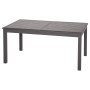 Aluminum table RIMINI 160/154 x 100 cm (grey-brown)