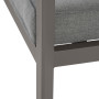 Aluminum corner set VANCOUVER for 5 people (grey-brown)