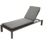 Aluminum deckchair VANCOUVER (grey-brown)