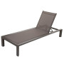 Aluminum deckchair VANCOUVER (grey-brown)